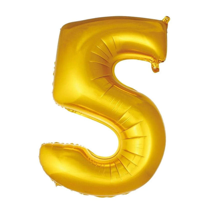 Folyo Balon Gold 5 34 İnç 76 Cm